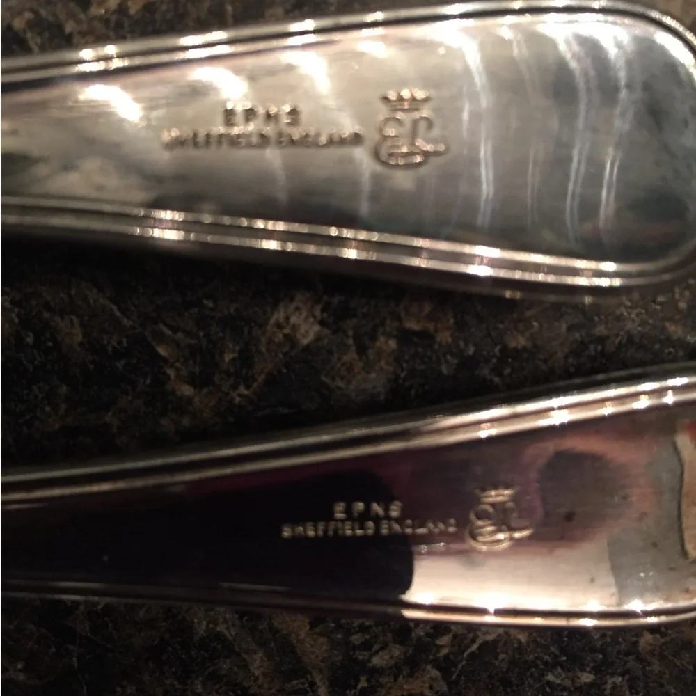 Set of Two Silver-Plated Serving Spoons